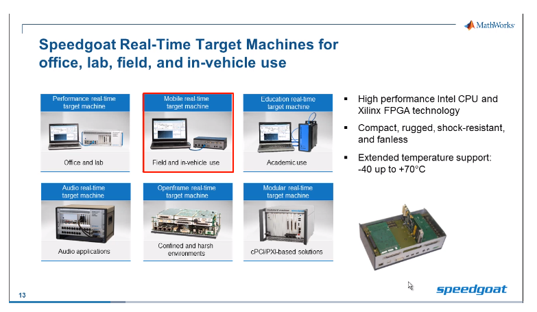 "Using Speedgoat Target Computer Hardware for Simulink® Real-Time™" webinar hosted by MathWorks and Speedgoat